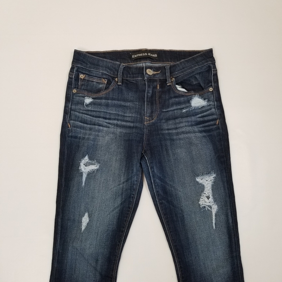 Express Mid Rise Legging Destructed Size 4 Short - Picture 2 of 6
